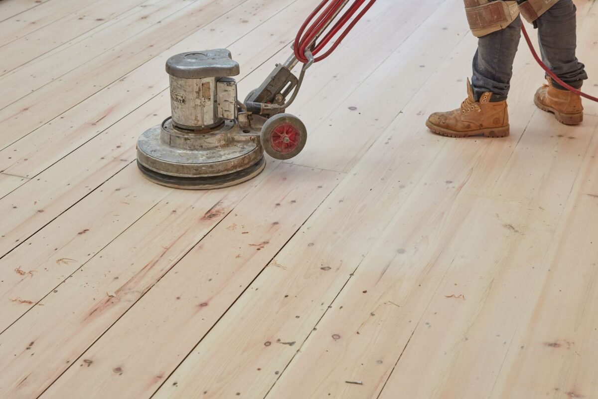 Refinished hardwood living space